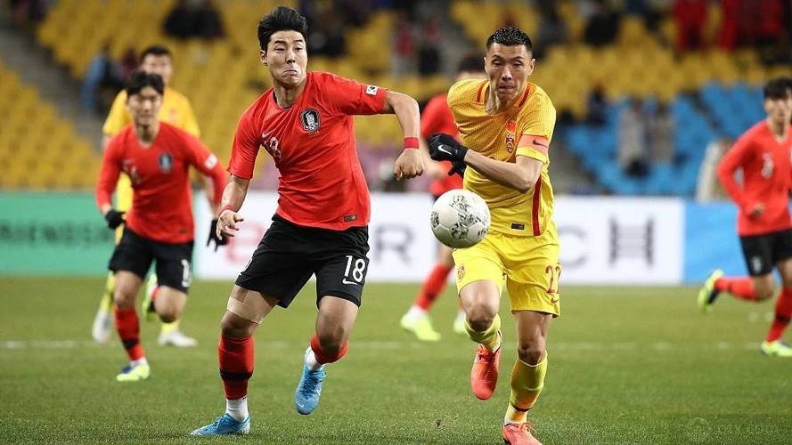 中国韩国足球比赛最近比分